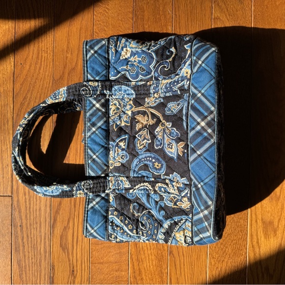 Vera Bradley Blue and Black Paisley Tote - Picture 2 of 4